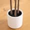Artificial Minimalist Olive Tree in White Decorative Planter